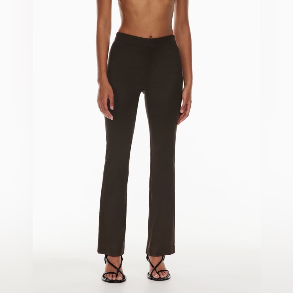 Aritzia Ten by Babaton Sundance Pants in Brown size 2 High Waisted Flared Satin